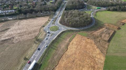 Land cleared next to A47