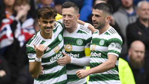 Celtic celebrate Jota's opening goal