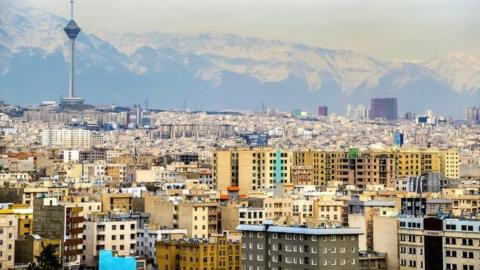 A view of Tehran from the Azadi Tower