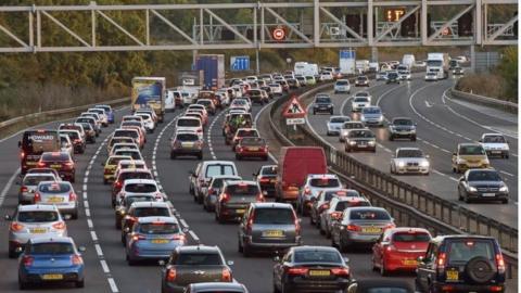 Heavy traffic on motorway