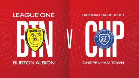 Burton Albion v Chippenham Town graphic