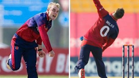 Dom Blampied and Elliott Miles each claimed three wickets in Jersey's win over Oman