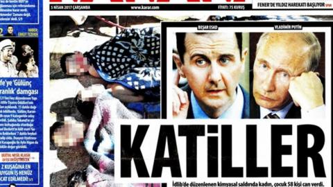 Turkish newspaper Karar's front cover