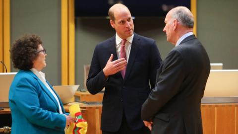 Elin Jones, Prince William and David Rees