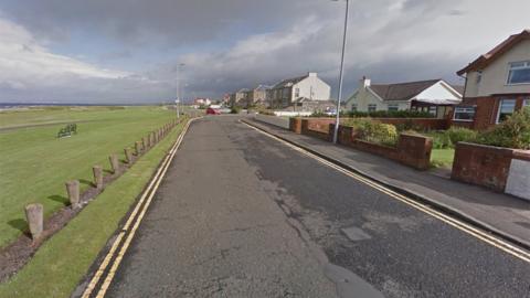 The car crashed into a wall after a high-speed pursuit through Troon