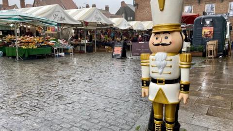 Nutcracker figure in Shambles Market in York