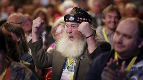 Audience members, SNP conference