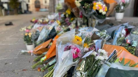 flowers outside Jersey Royal Court