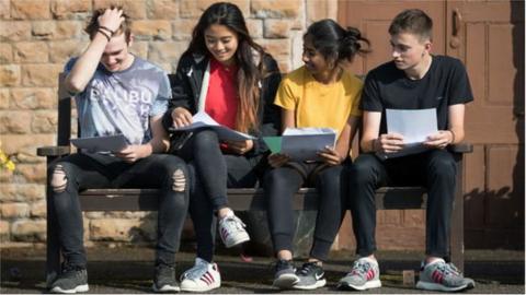 Students receive A Level results