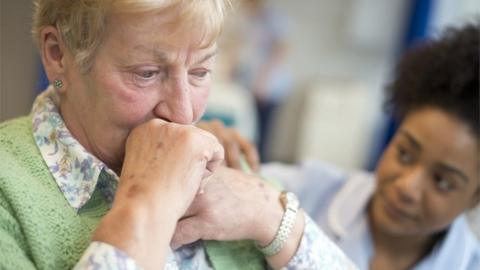 Woman in a nursing home