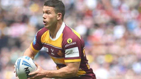 Jack Cogger of Huddersfield in action during the Betfred Challenge Cup Final