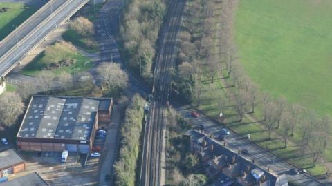 Railway bridge on London Road