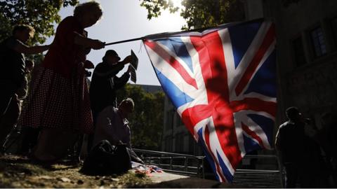 Campaigners outside the Supreme Court