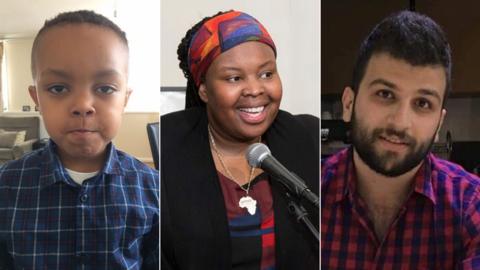 Isaac Shawo, Khadija Saye and Mohammed Alhajali