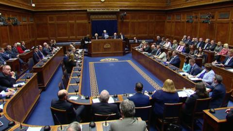 MLAs sitting in Assembly chamber