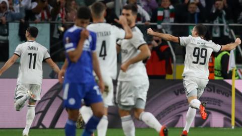 Legia Warsaw celebrate