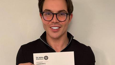 Bobby Norris and a St John's Ambulance certificate