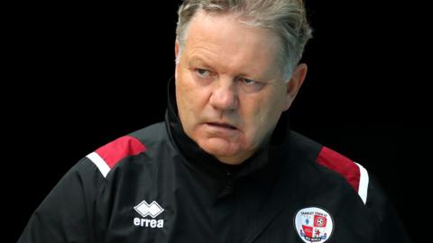 Crawley Town head coach John Yems on the sidelines