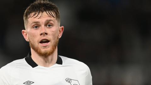 Max Bird in action for Derby County