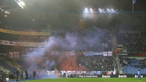 West Ham fans in Genk