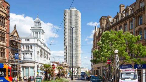 An artist's impression of Kings Tower