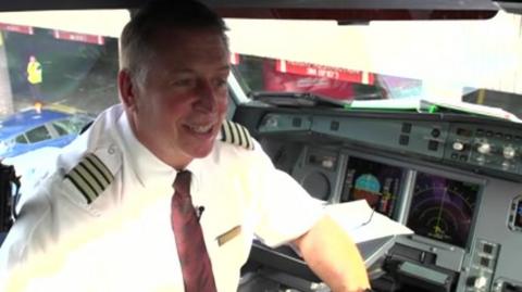 Andy Brown in the cockpit