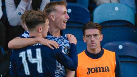 Queen's Park's Liam McLeish celebrates