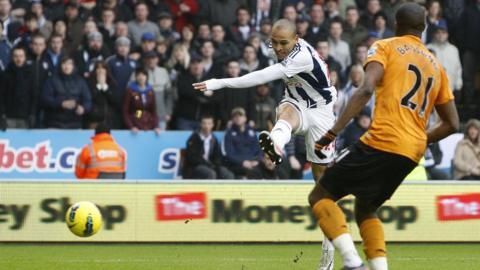 Peter Odemwingie's Molineux treble for West Brom against Wolves in February 2012 was his only hat-trick in his seven seasons in English football