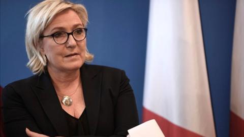 French far-right Front National party president Marine Le Pen in Paris on 8 December 2017