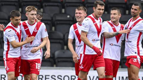 Airdrieonians beat Dundee in the Viaplay Cup