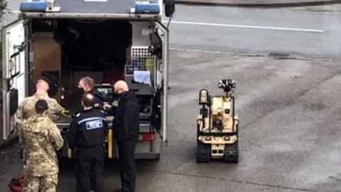 A bomb disposal robot