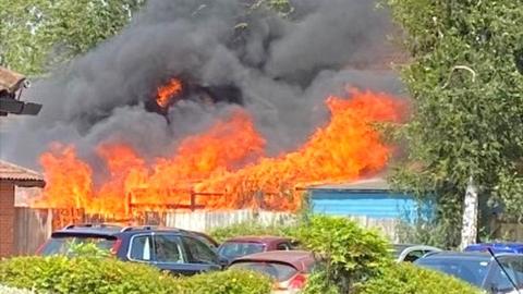 Fire in Walnut Tree area of Milton Keynes