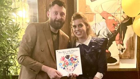 Children's author Jarvis with Princess Beatrice