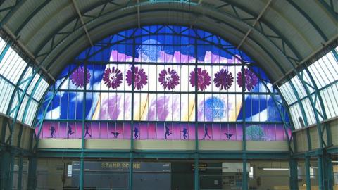 Newport Market window designed by Catrin Jones