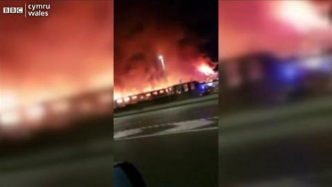 Fire at the Gateway to Wales Hotel