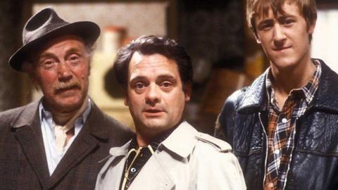 Lennard Pearce, David Jason and Nicholas Lyndhurst in Only Fools and Horses.