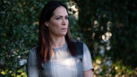 Stephanie Grisham, press secretary for First Lady Melania Trump, attends the Congressional Picnic on the South Lawn of the White House in Washington, DC, June 21, 2019