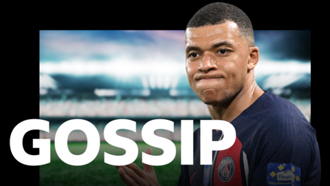 Kylian Mbappe and the gossip logo