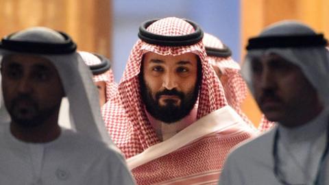 Saudi Crown Prince Mohammed bin Salman (centre)