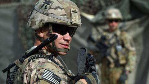 Image shows a US Army soldier in Afghanistan