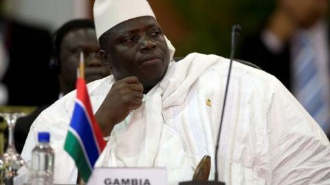 Mr Jammeh has called for new elections to be held in Gambia
