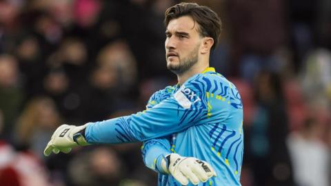 Middlesbrough goalkeeper Sol Brynn in action against Millwall in the Championship