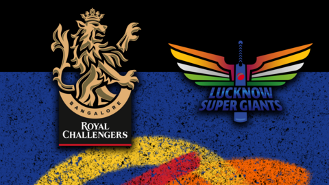 Royal Challengers Bengaluru v Lucknow Super Giants badge graphic
