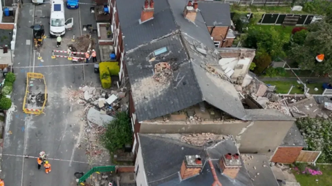 Eden Street in Derby after scene of explosion
