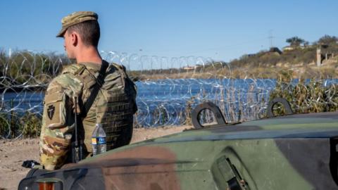 Border agent watches over Rio Grande