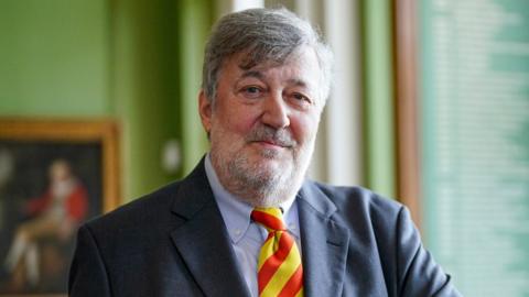 Next MCC president Stephen Fry at Lord's
