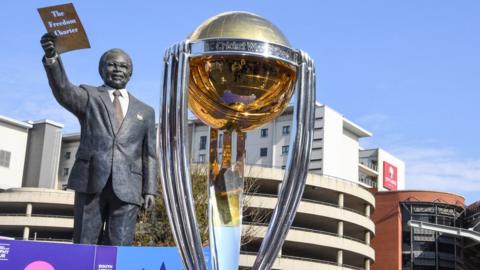 The ICC Cricket World Cup trophy.