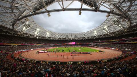 The London Stadium during the 2017 World Athletics Championships