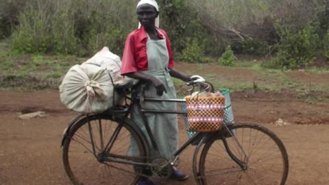 Woman with bike