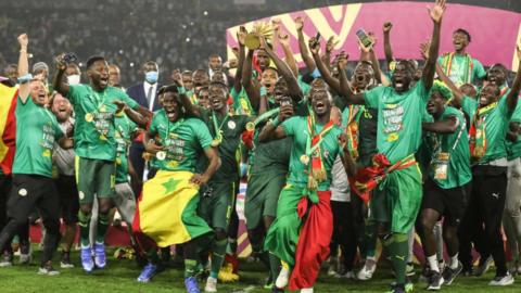 Senegal celebrate